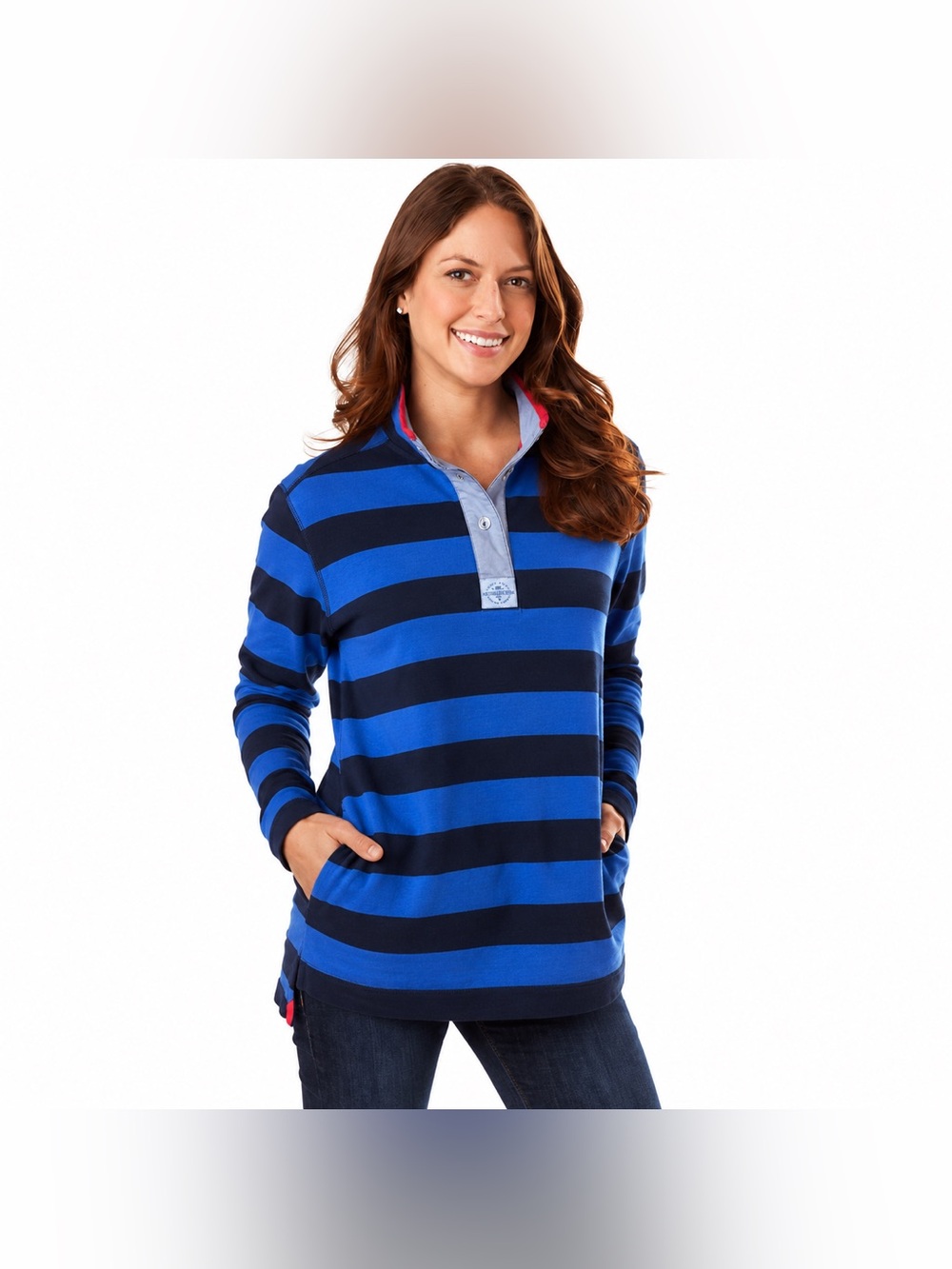 Southern Tide Women’s Rugby Stripe Sweatshirt Tunic Skiptide Size Small x